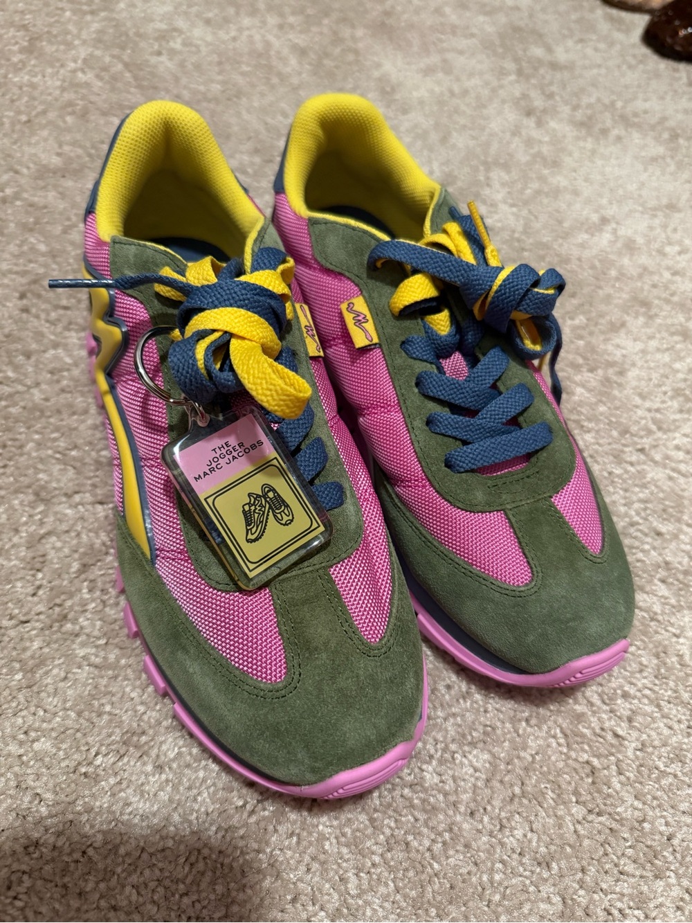 Marc Jacobs Pink, Green & Yellow Women's Sneakers - Picture 5 of 5